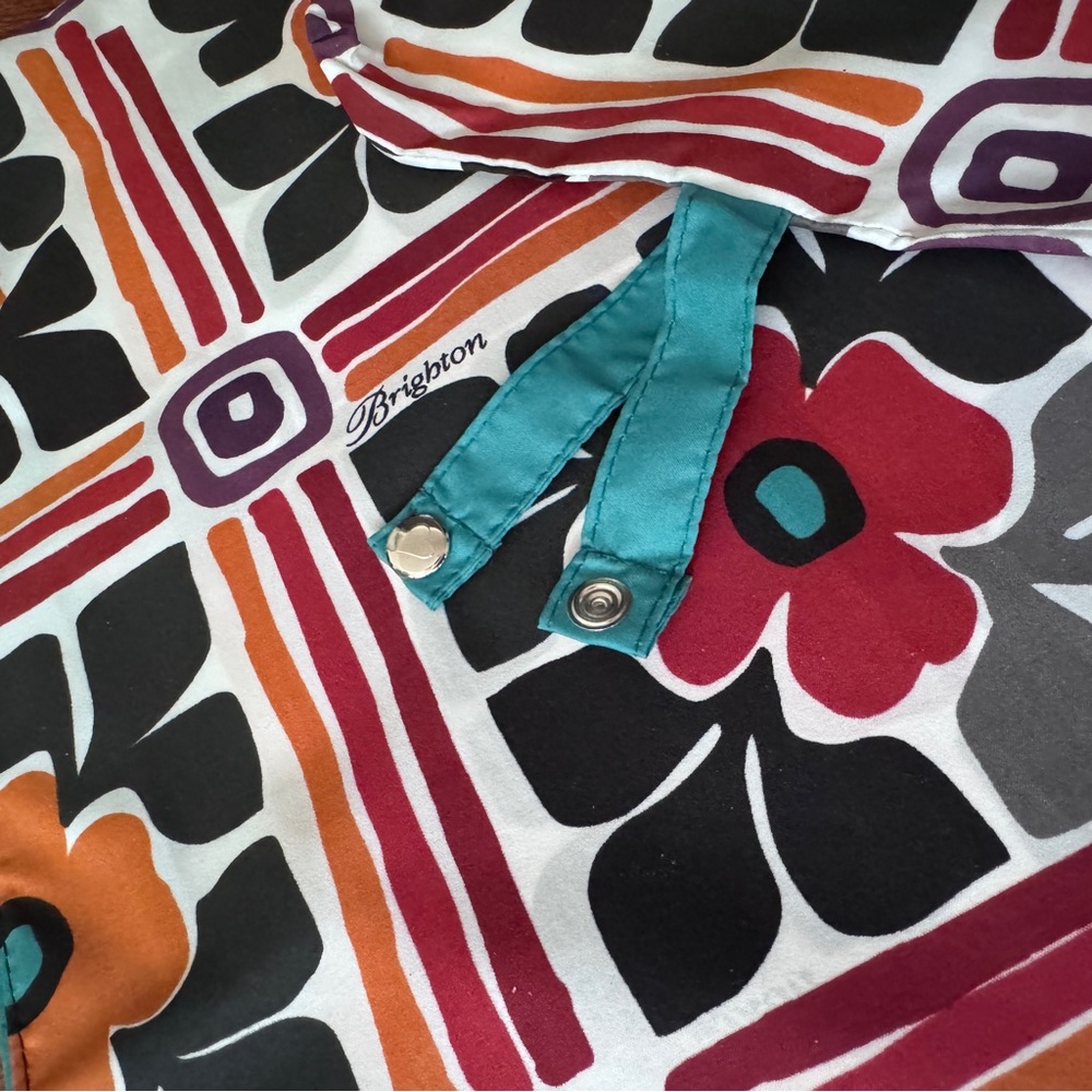 Brighton Bag Multicolor Floral Fabric Reusable Foldable Bag NWOT - Picture 5 of 6